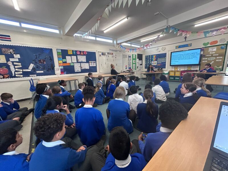 Image for the Tweet beginning: This morning, year 6 held